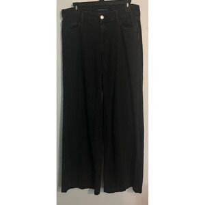 Aeropostale Womens Sz 8‎ Black Low Rise Wide Leg Y2K Style Jeans Emo Skater